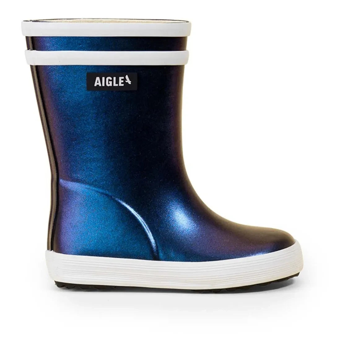 Aigle - Botas de agua iridiscentes para bebé | Azul noche