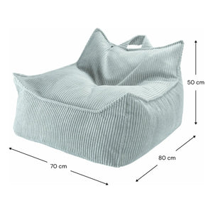 Wigiwama - Sillón individual de terciopelo | Azul claro