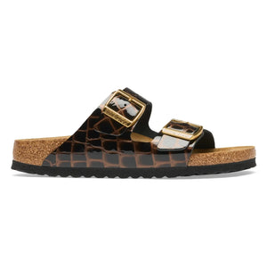 BIRKENSTOCK - Timsah Desenli Deri Arizona Sandalet | Siyah
