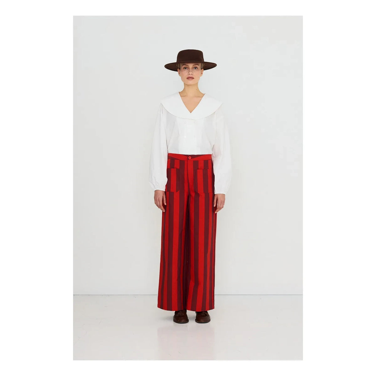 The Tiny Big Sister - Camisa de algodón con doble botón | Blanco
