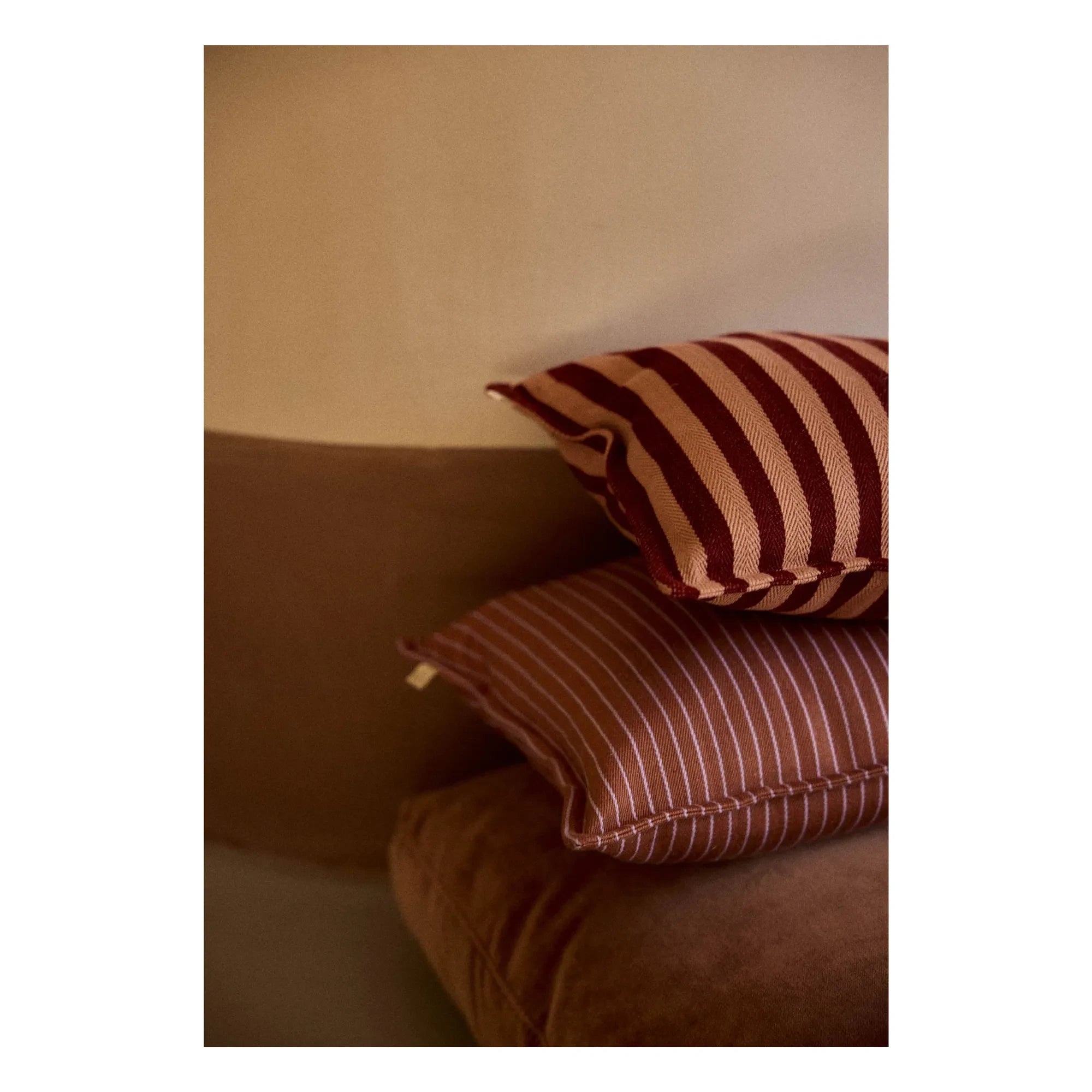 Gabrielle Paris - Funda de almohada de rayas Garance | Rojo