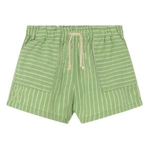 Cozmo - Shorts de sarga a rayas | Verde prado