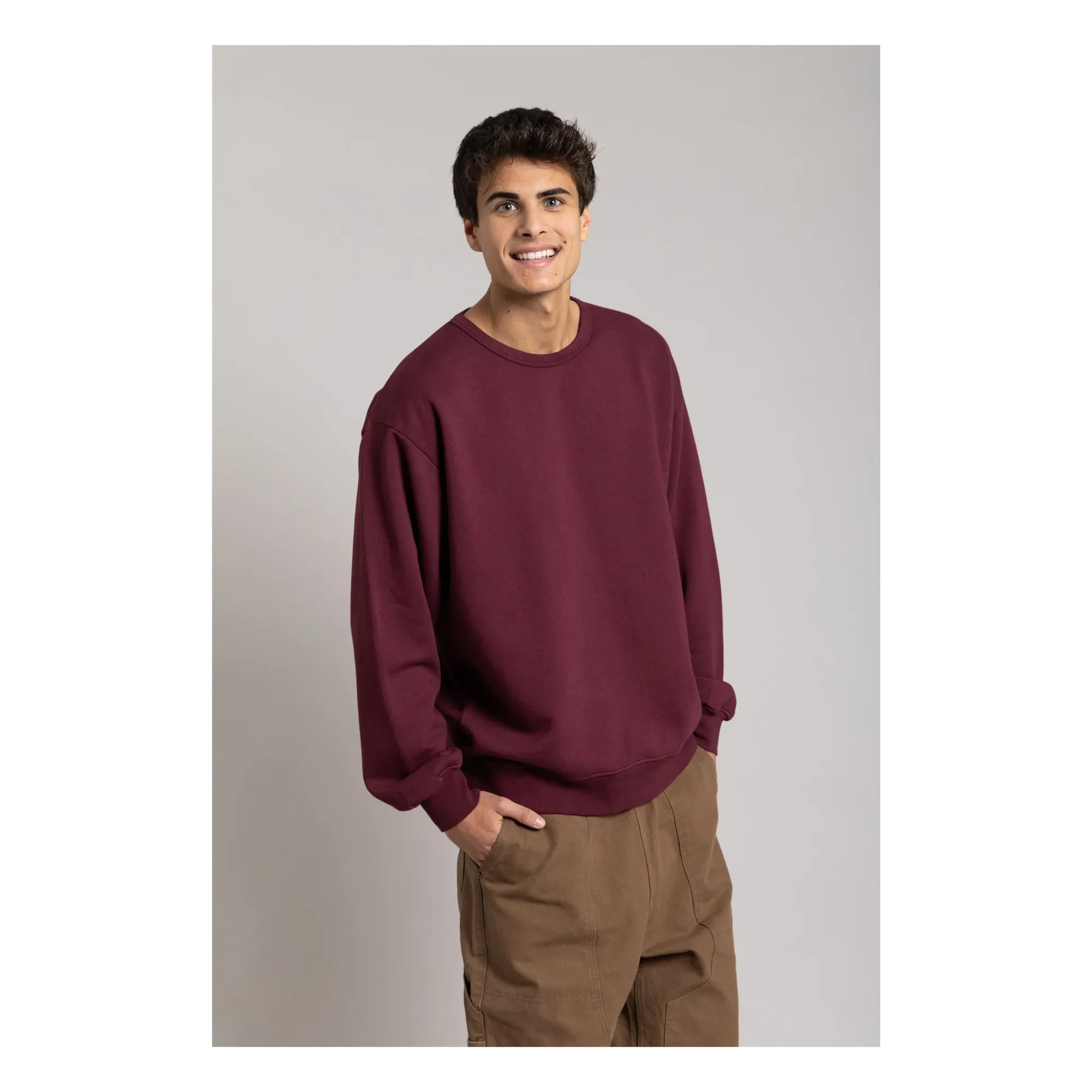 Smallable Man - Sudadera de algodón orgánico | Berenjena