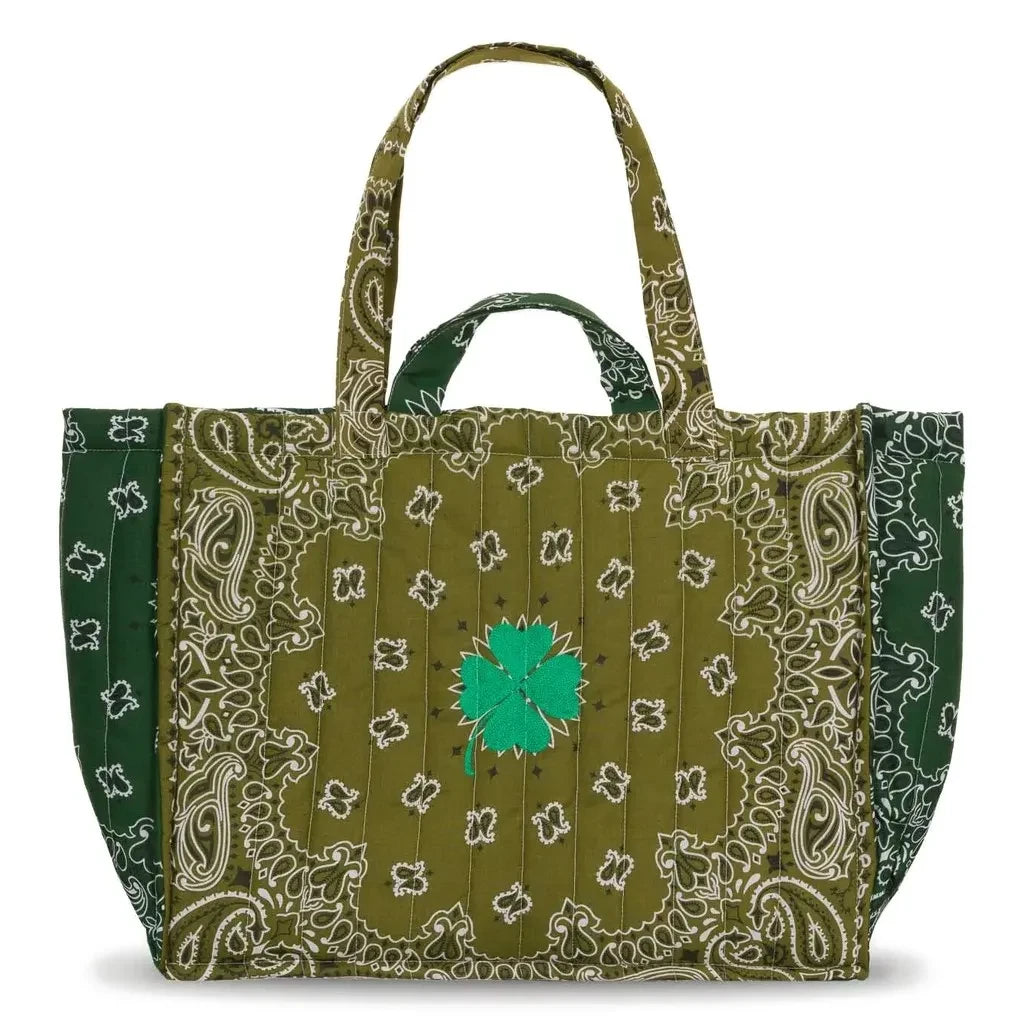 Llámalo por tu nombre - Maxi Bolso de Algodón Trébol | Verde