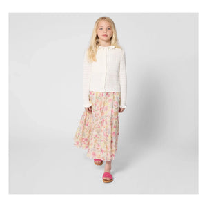 Chloé - Falda de algodón orgánico con estampado floral | Crema