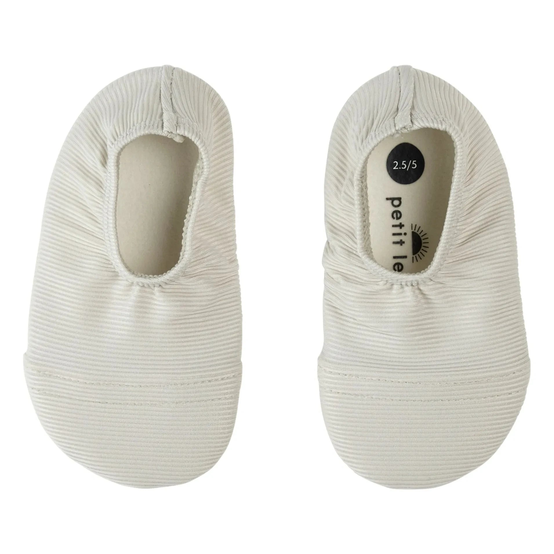 Petit Lem - Zapatos de agua con protección UV de fibra reciclada texturizada | Gris claro