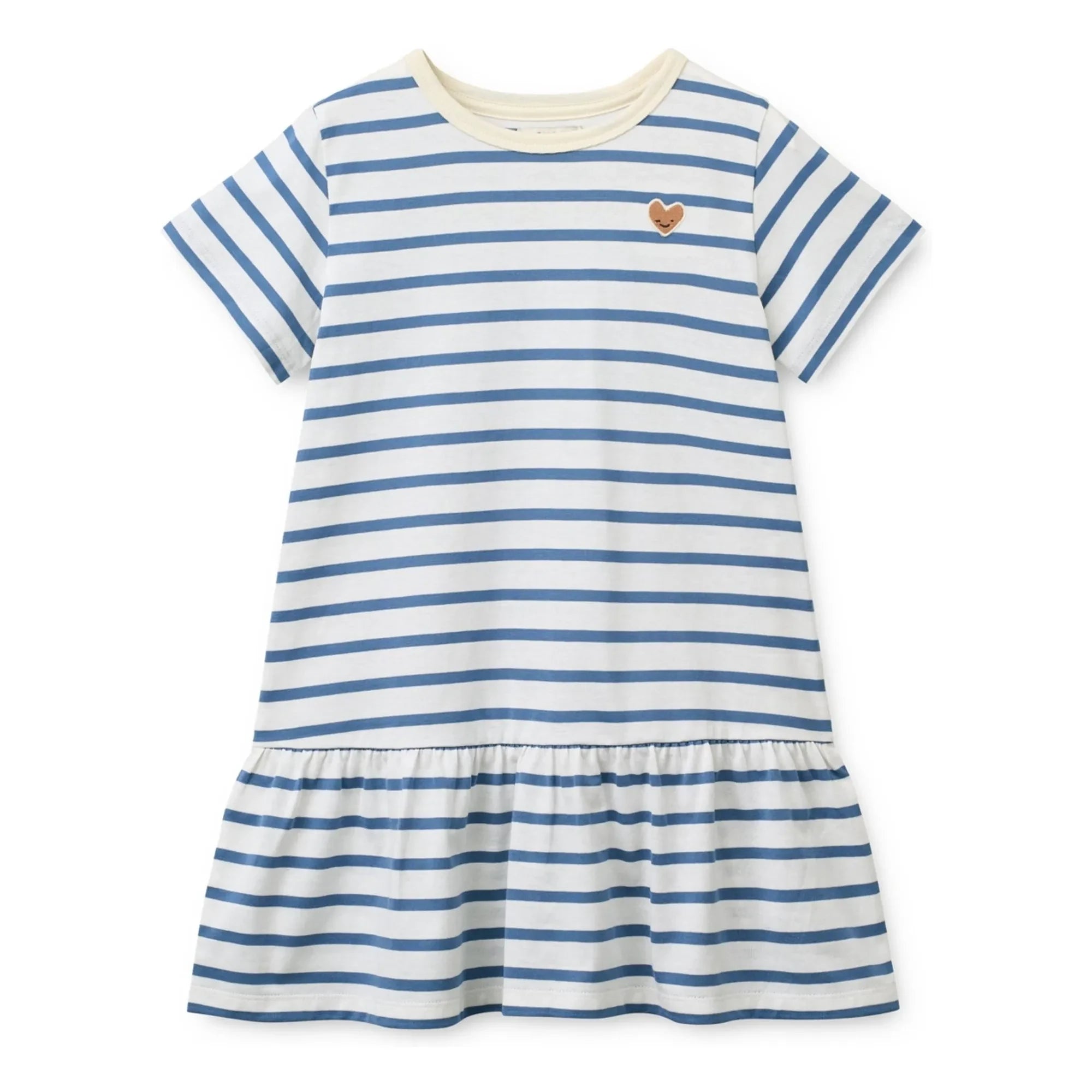 Liewood - Vestido de algodón orgánico a rayas Madden | Azul