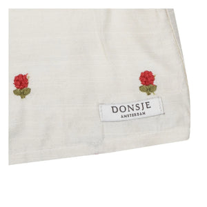 Donsje - Blusa de Tencel con Flores Eliora | Crudo