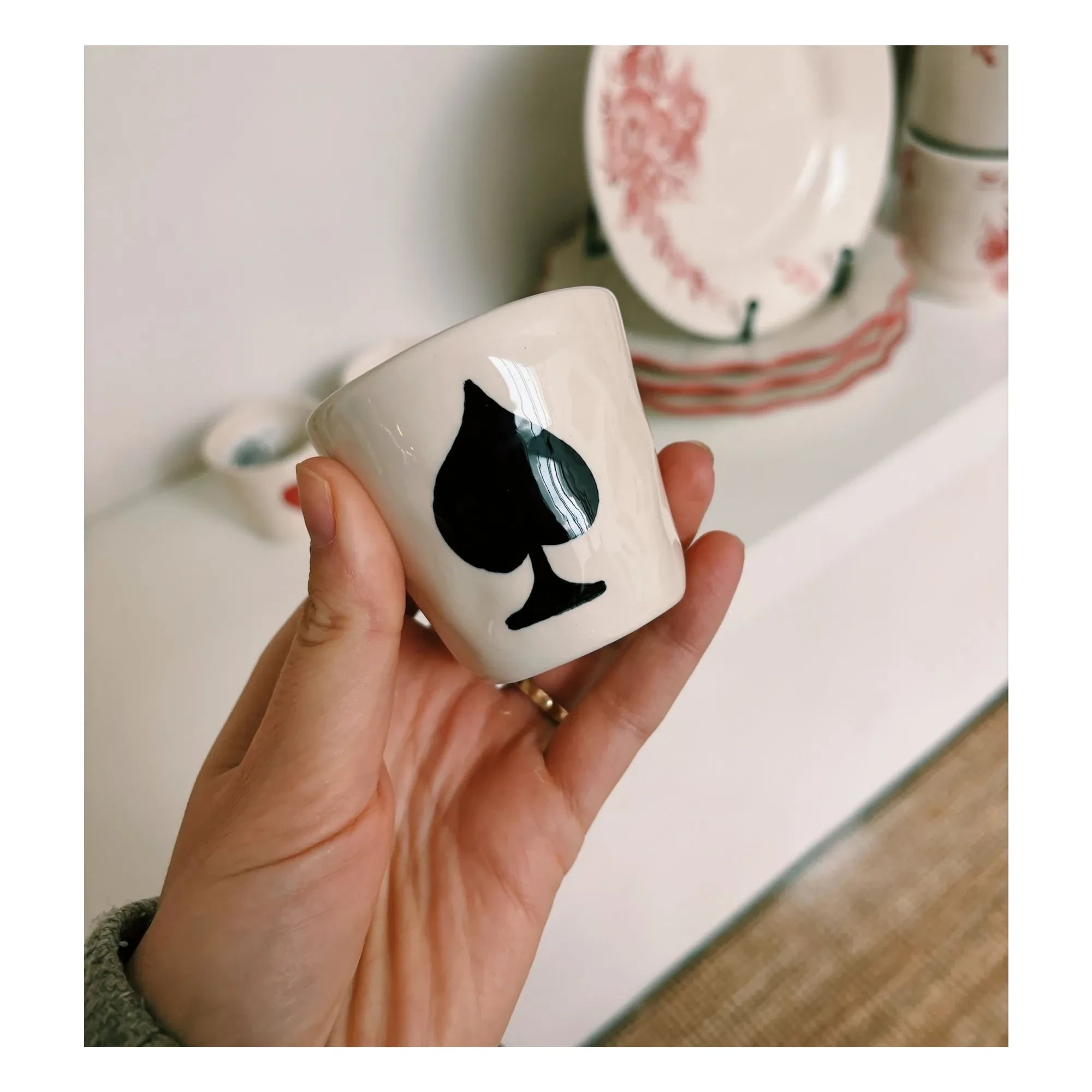 Anna + Nina - Taza de café expreso Ace of Spades | Negro