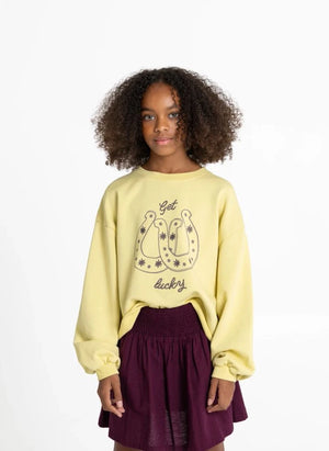 Hundred Pieces - Belmont Lucky Sudadera de algodón orgánico | Amarillo claro