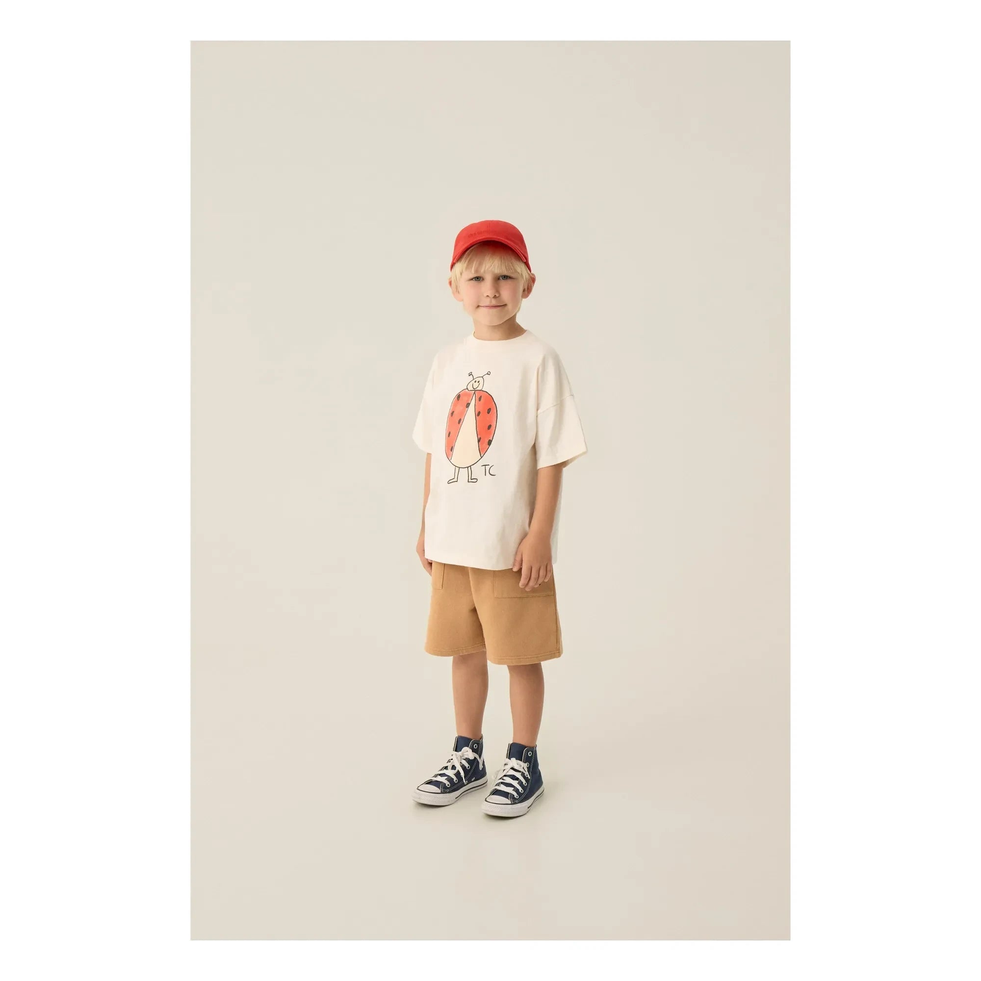 The Campamento - Coccinelle Camiseta Oversize Algodón orgánico | Crudo