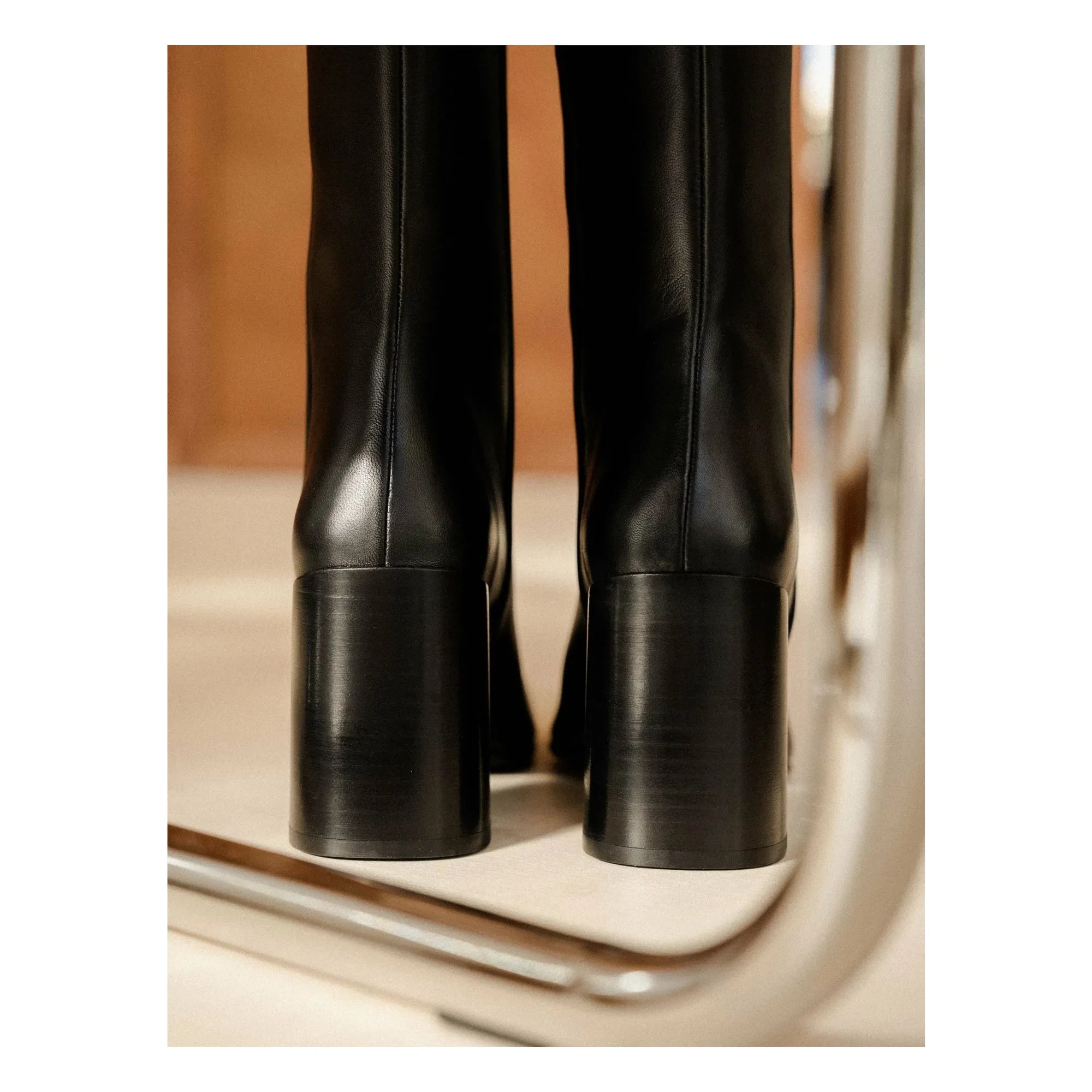 Bobbies - Botas de Piel Hisaé con Pelo de Cordero | Negro