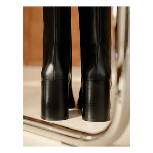 Bobbies - Botas de Piel Hisaé con Pelo de Cordero | Negro