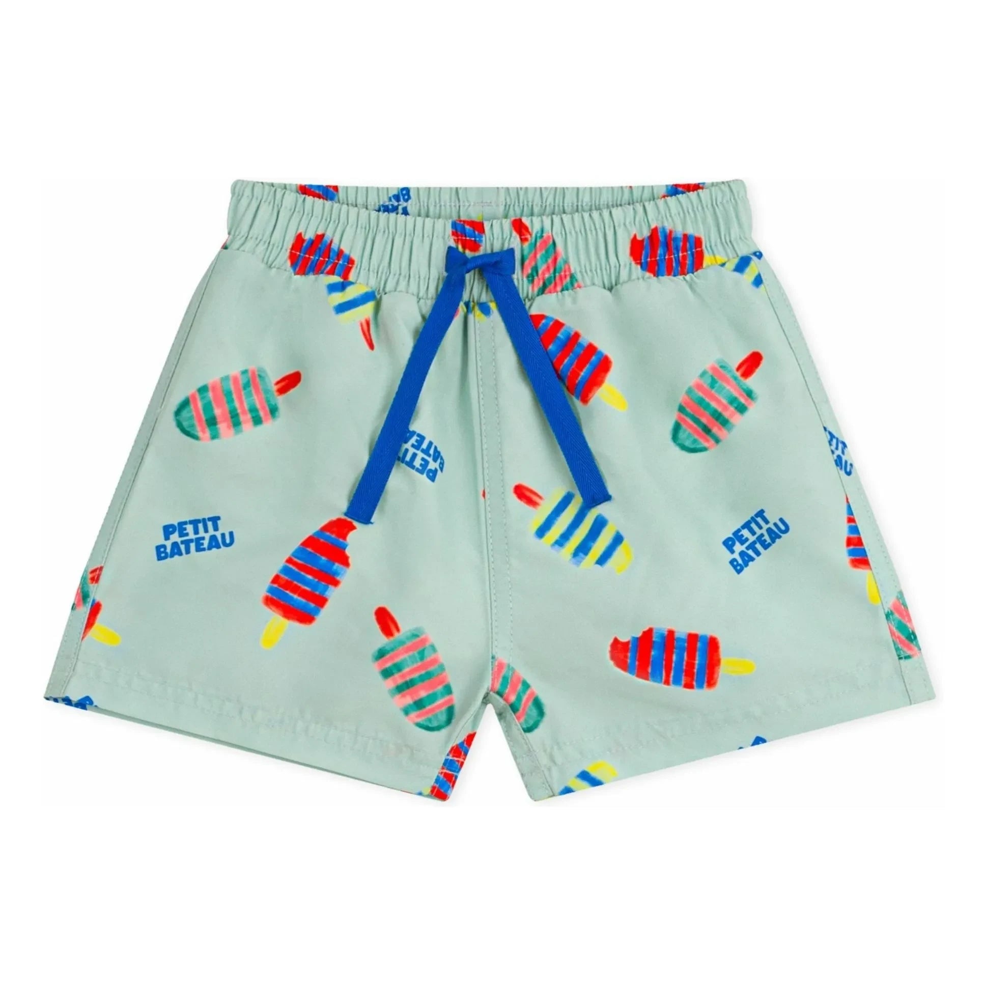 Petit Bateau - Bañador corto de bebé de fibra reciclada Glaces | Turquesa