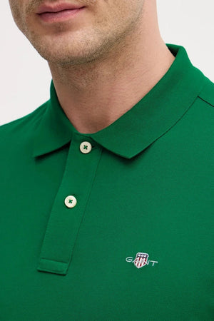 Camiseta de algodón para hombre con cuello tipo Gant