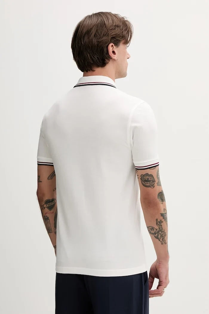 Camiseta de algodón con cuello Twin Tipped de Fred Perry