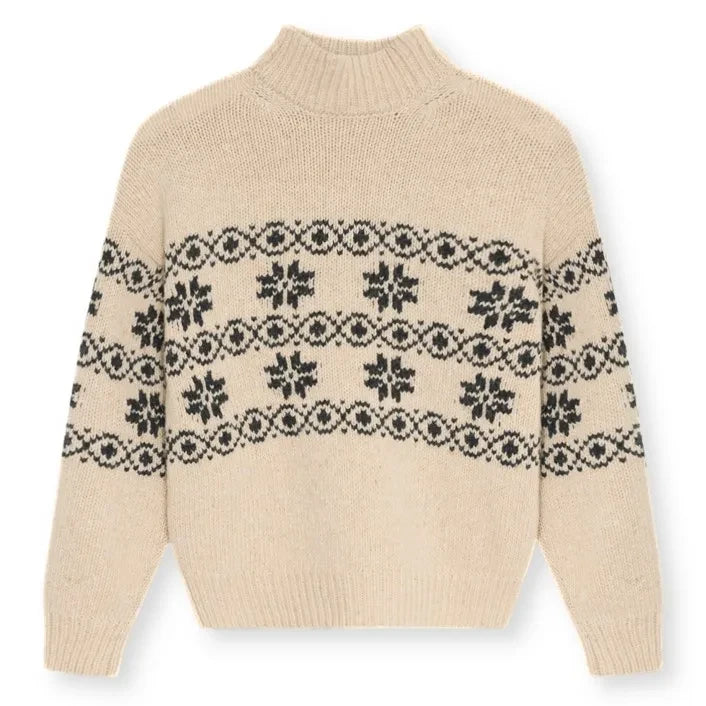 the new society - Lilo Cardigan de Jacquard | Crema