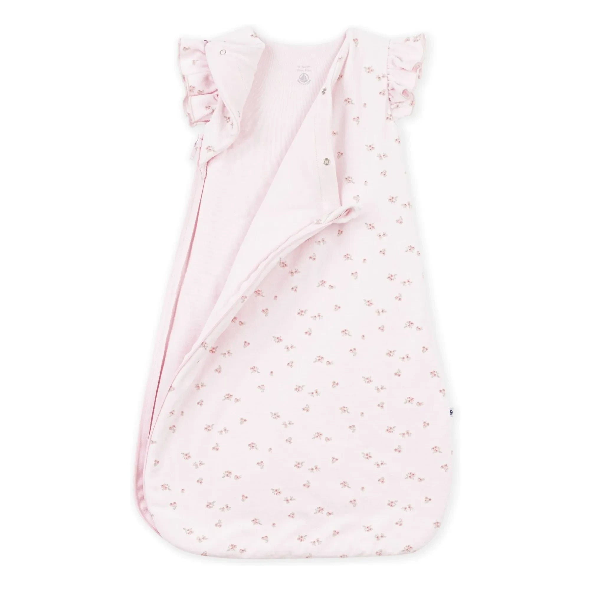 Petit Bateau - Fleurie Velours Organik Pamuk Uyku Tulumu | Pudra Pembe