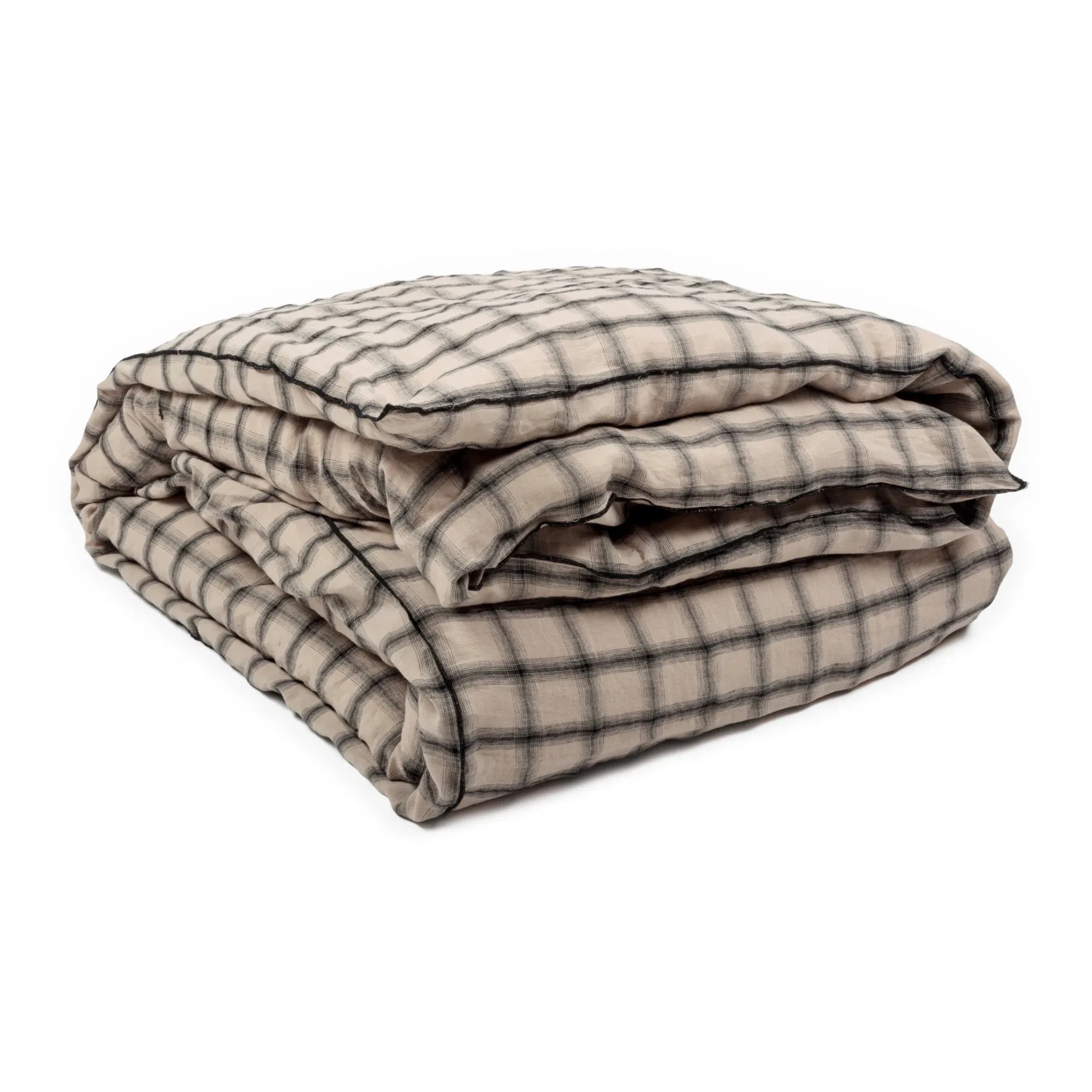 Le Monde Sauvage - Funda nórdica de lino lavado Highland | Rosa beige