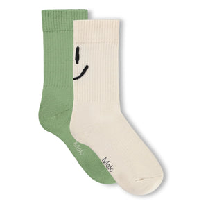 Molo - Juego de 2 calcetines Norman Smile | Verde