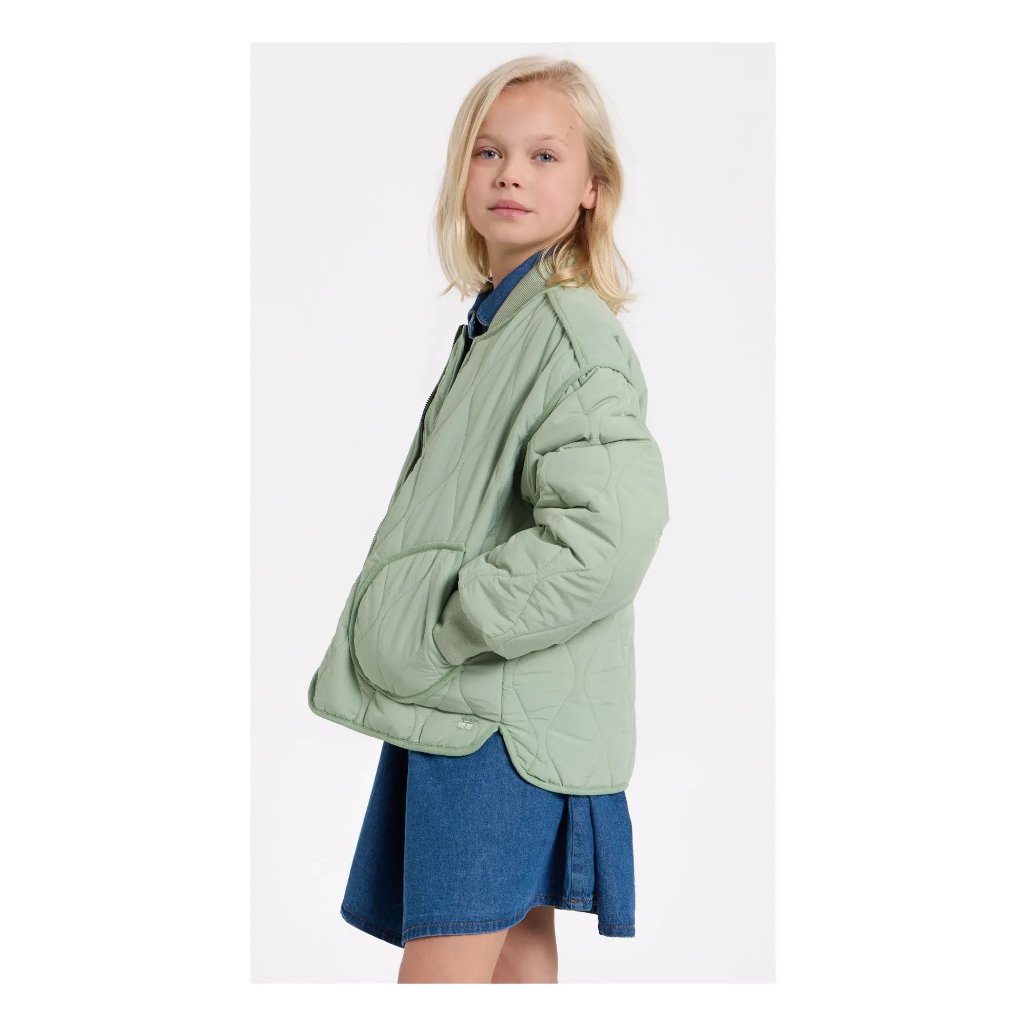 Hundred Pieces - Chaqueta bomber acolchada arrugada | Salvia