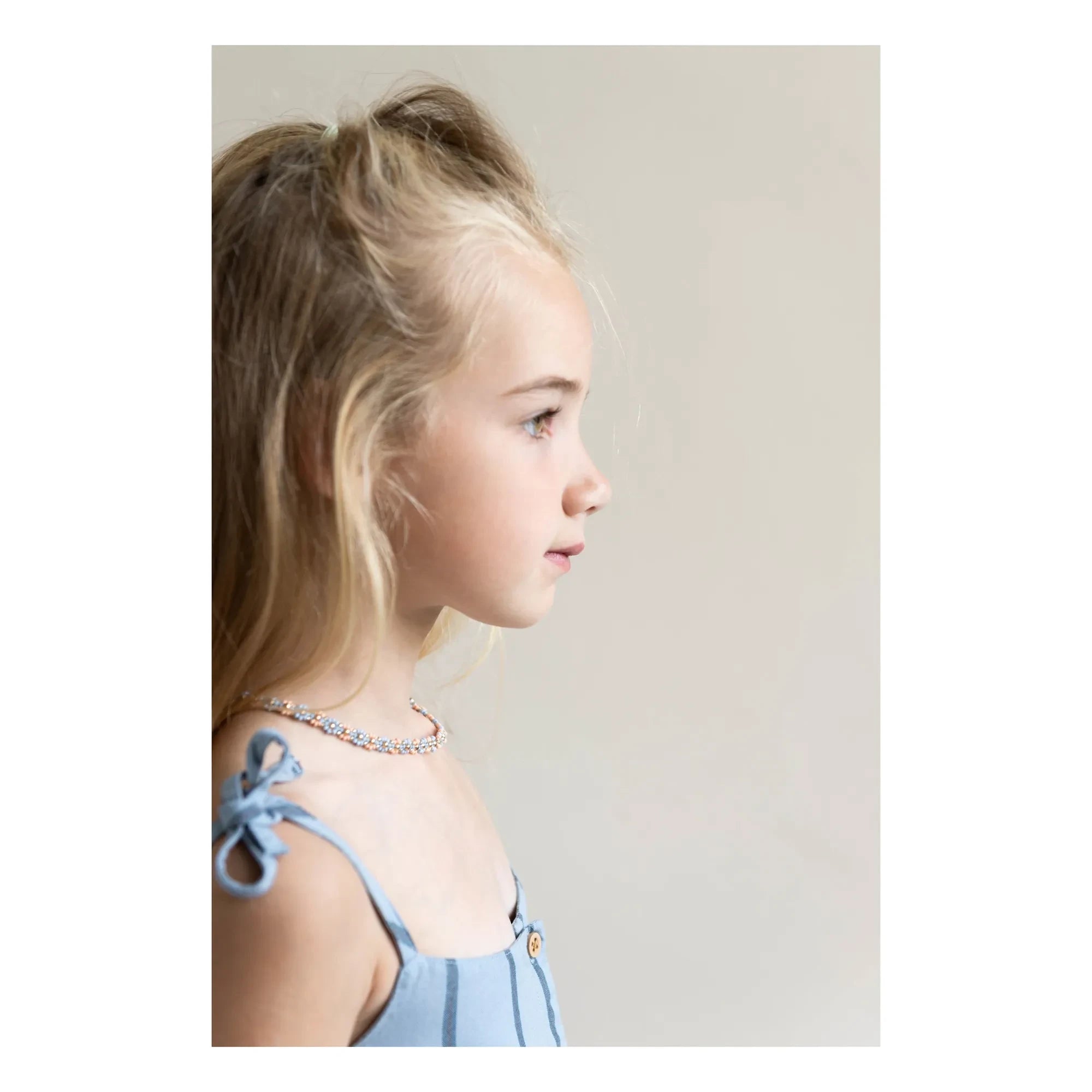 Jenest - Collar de flores azules