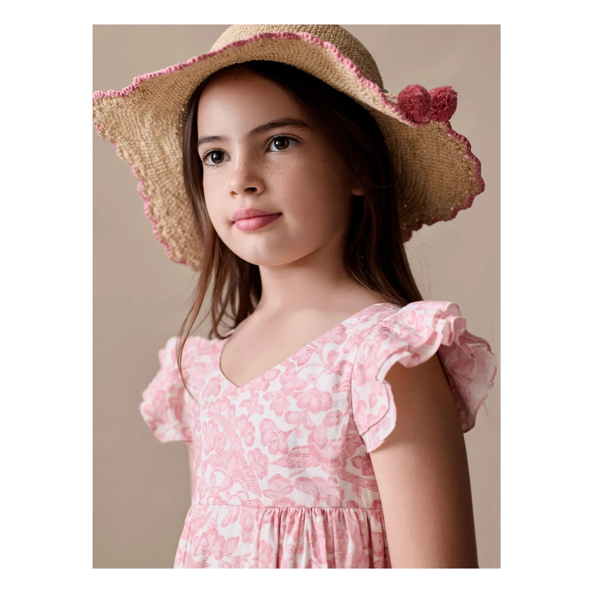 Bonpoint - Vestido Galantine Fleurie | Rosa empolvado