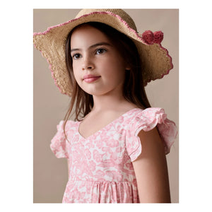 Bonpoint - Vestido Galantine Fleurie | Rosa empolvado