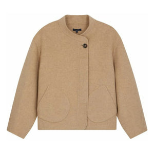 Abrigo de lana Soeur - Windsor | Beige jaspeado