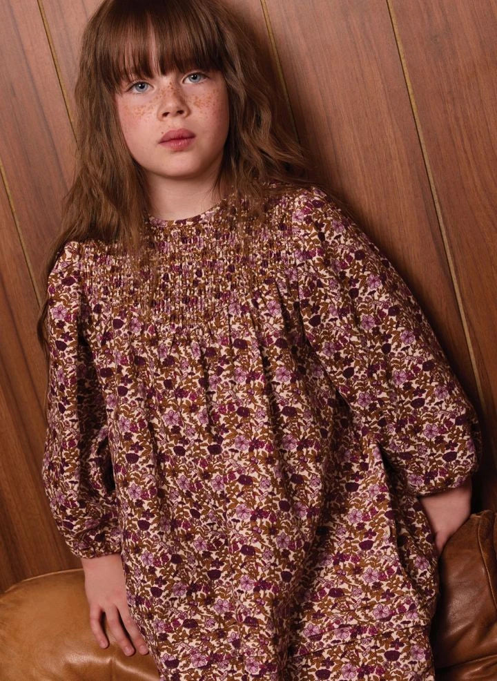 Bonton - Perle Fleurie Vestido fruncido | Karamel