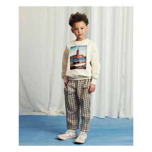 Mini Rodini - Sudadera de algodón orgánico City Hall | Crudo