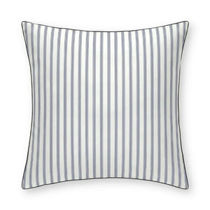 Emily's Pillow - Mürekkep balığı desenli, ince çizgili, saf ipek yastık kılıfı | Mavi
