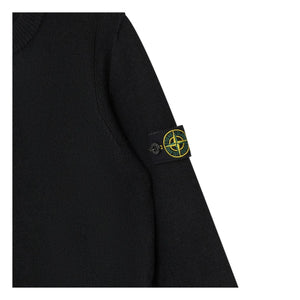 Stone Island - Jersey de lana con logo | Negro