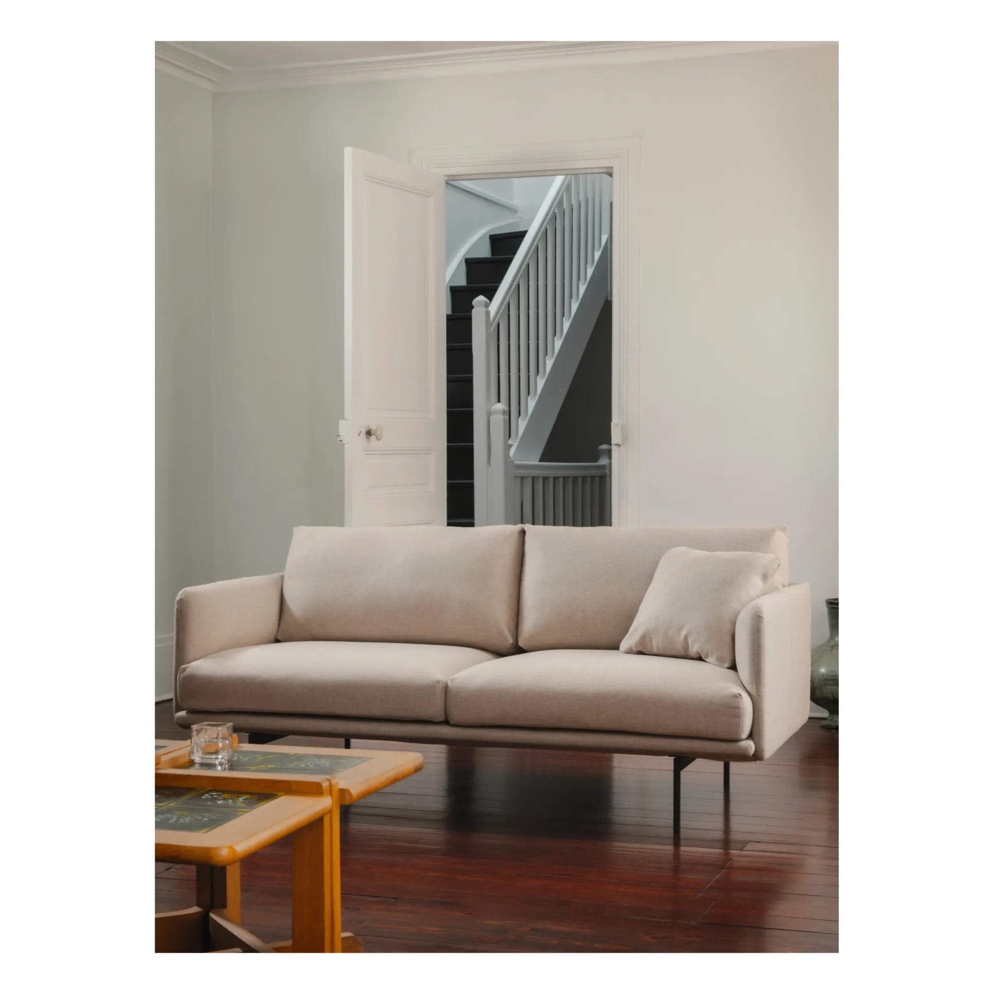 Panac Edition - Sofá de 3 plazas Isly con tejido bouclé - 205 cm | Blanco roto