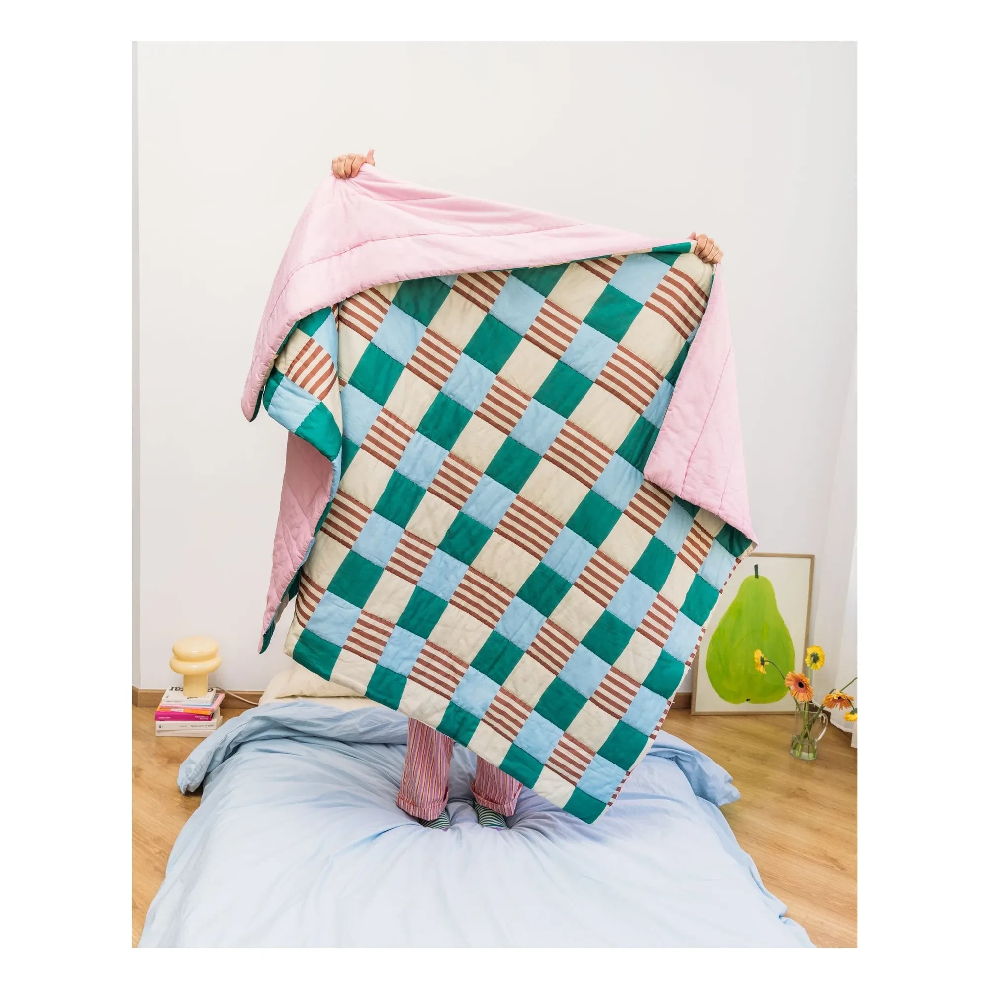 Tarta Gelatina - Manta reversible Playground | Verde