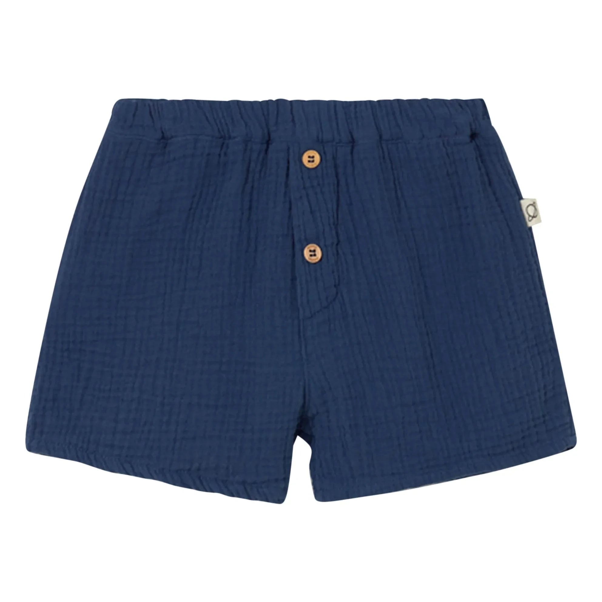 Cozmo - Pantalones cortos de gasa de algodón | Azul marino