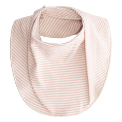 Gray Label - Babero de algodón orgánico a rayas | Rosa empolvado