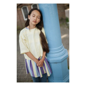 Repose AMS - Blusa con botones en la espalda de algodón orgánico | Amarillo pálido