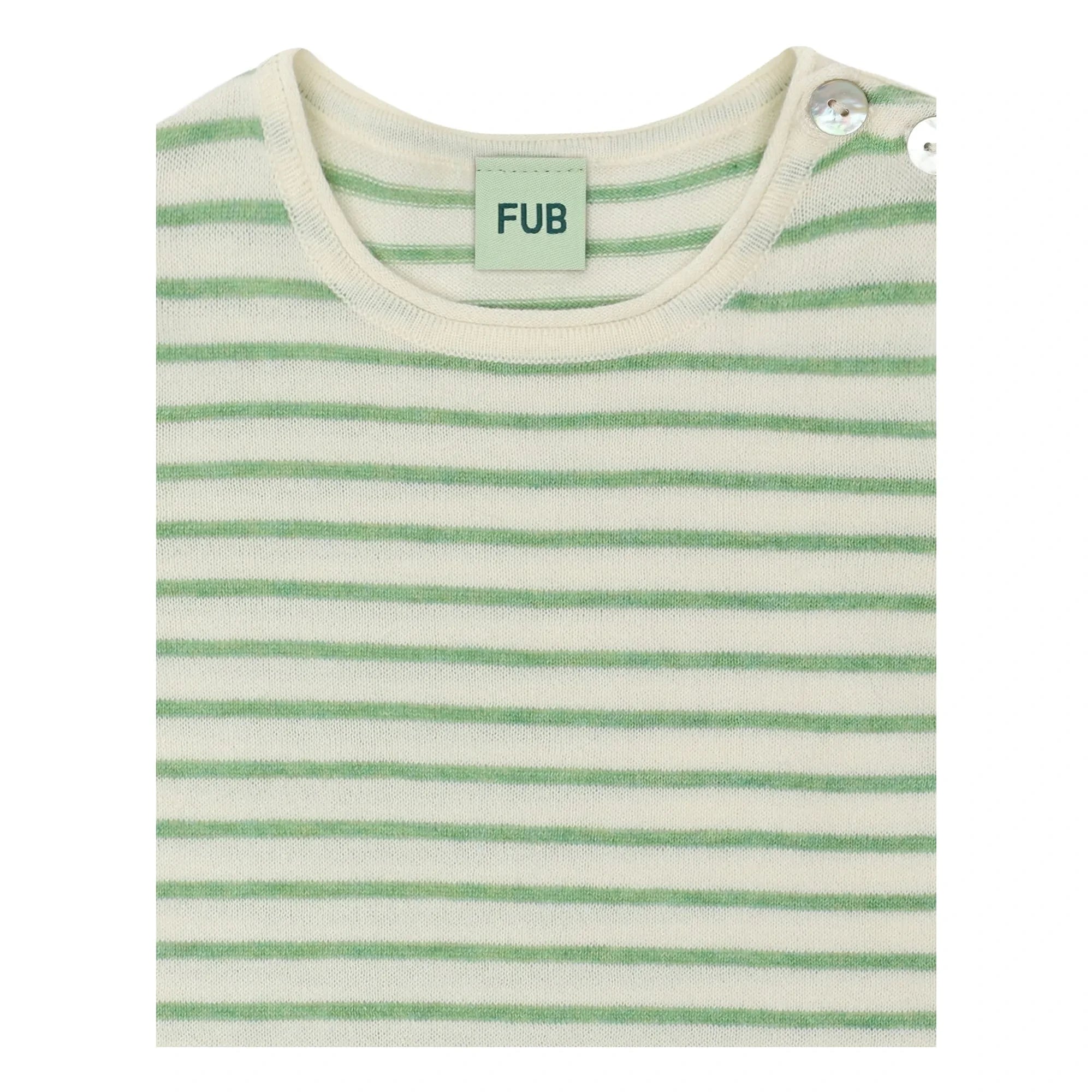 FUB - Body de algodón orgánico a rayas | Crudo