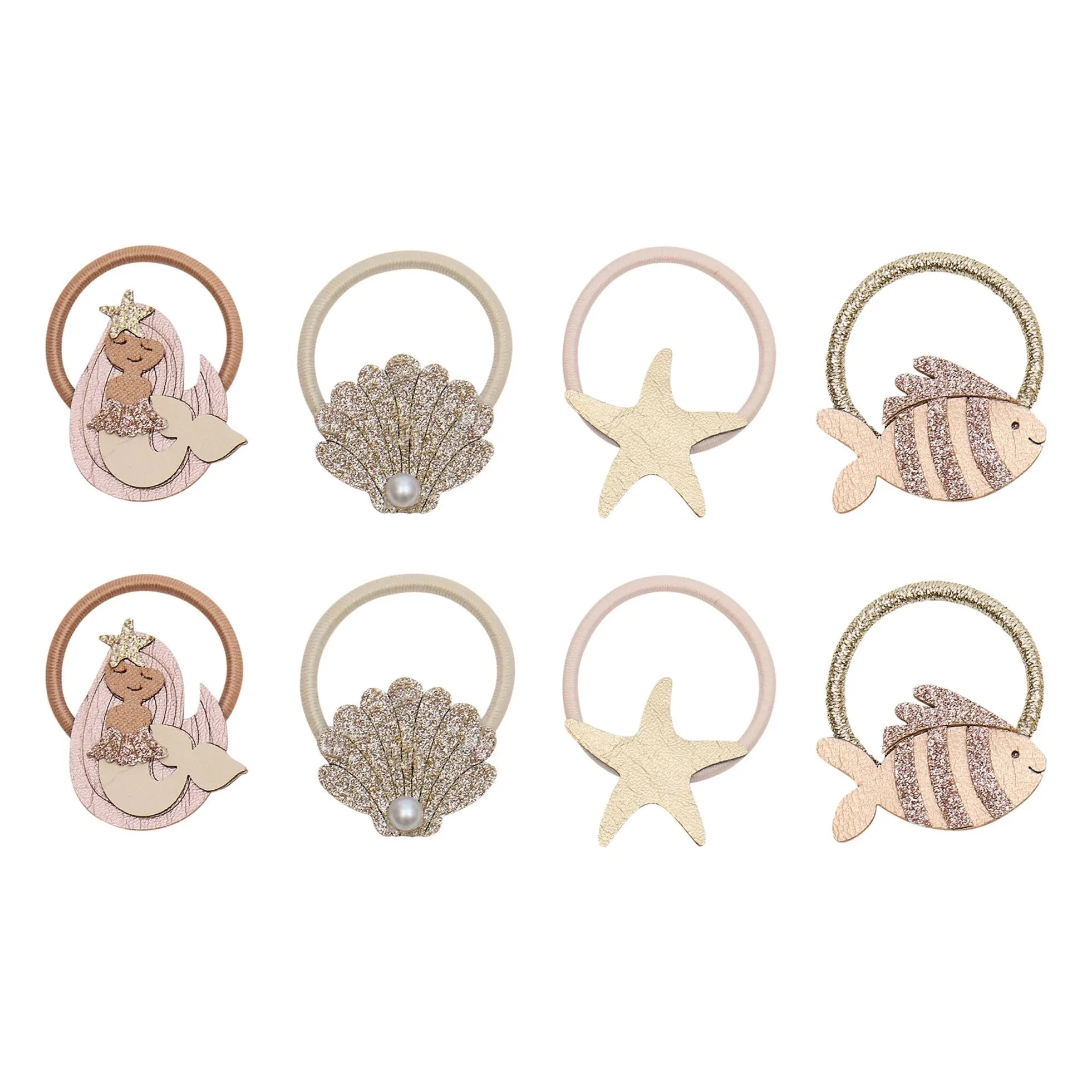 Mimi & Lula - Set de 8 pinzas de pelo mini sirena | Oro