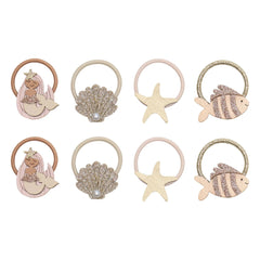 Mimi & Lula - Set de 8 pinzas de pelo mini sirena | Oro