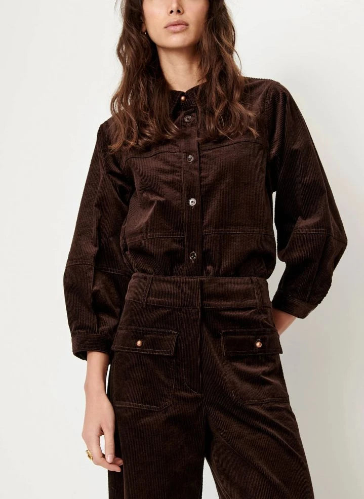 Sessùn - Leotown blusa de algodón orgánico | Marrón