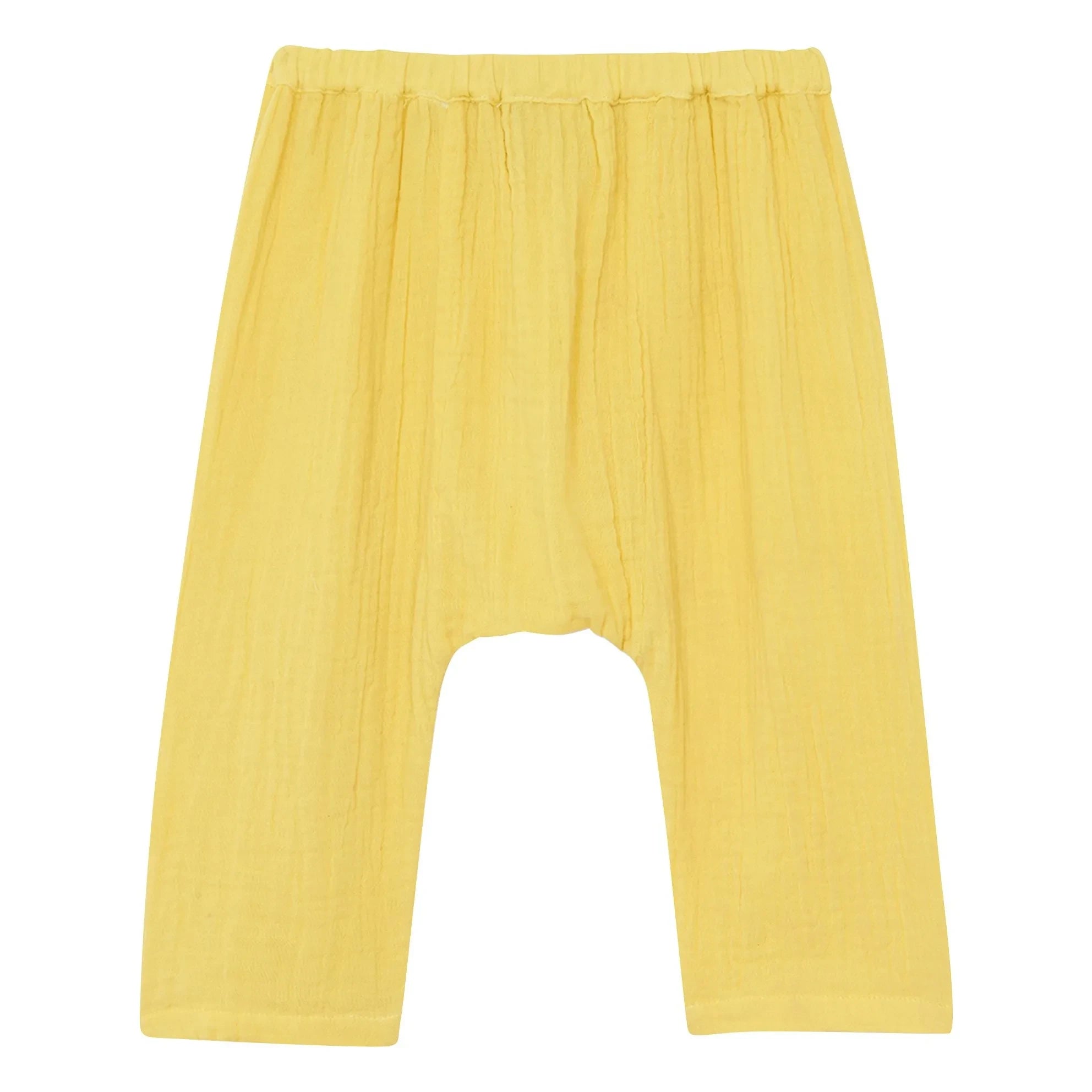 Bonton - Pantalones de Gasa de Algodón Laos | Amarillo