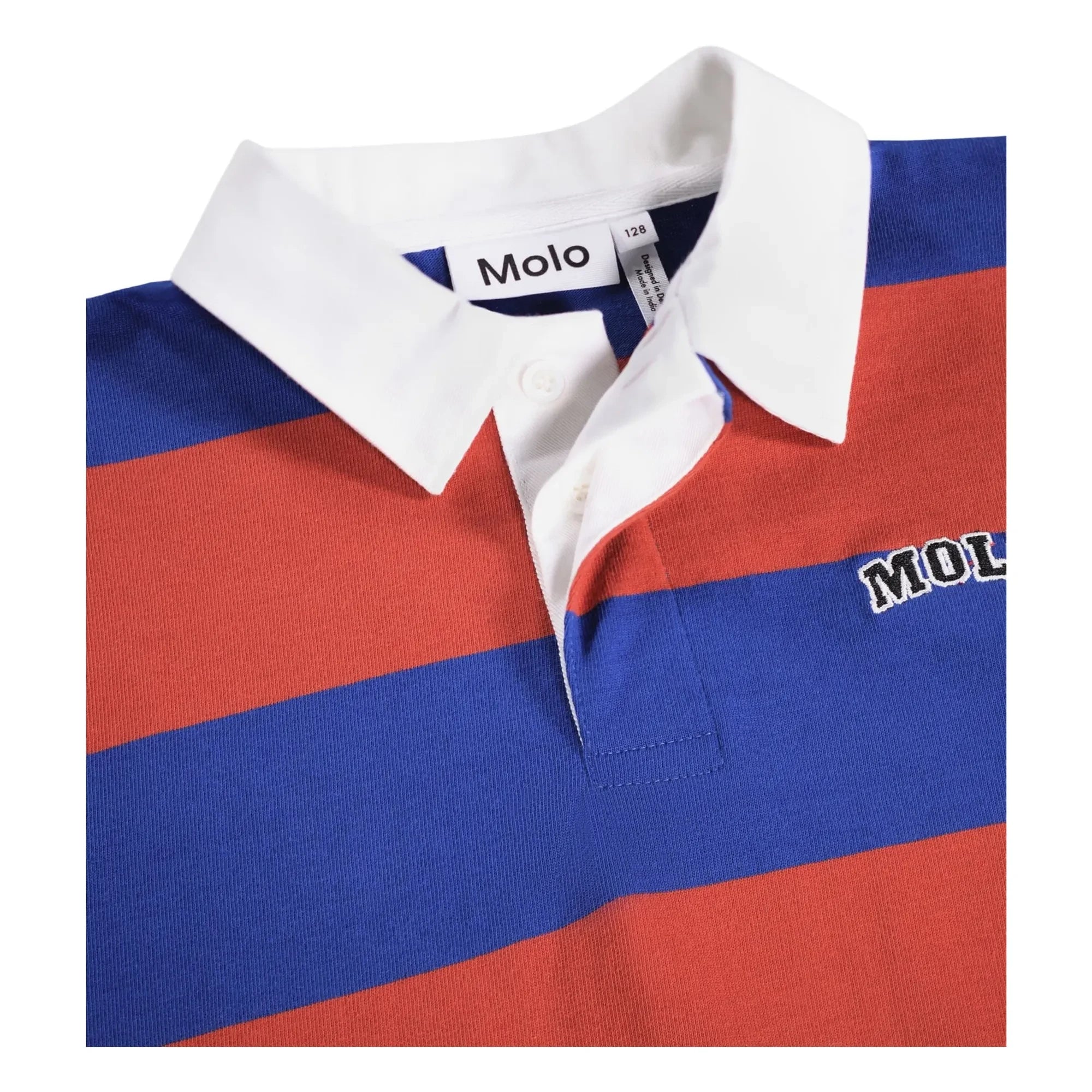 Molo - Relz Çizgili Organik Pamuklu Polo | Mavi