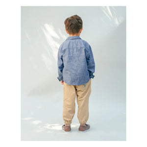 Gingersnaps - Camisa Chambray Bordada Lewis | Azul