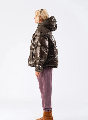 Lollys Laundry - Shelby Chaqueta acolchada con relleno de fibra reciclada | Marrón