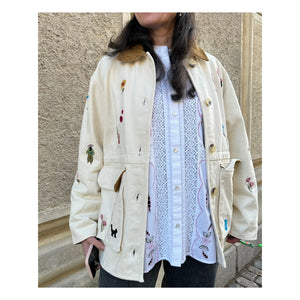 SISSEL EDELBO - Chaqueta de algodón orgánico Cara | Crudo