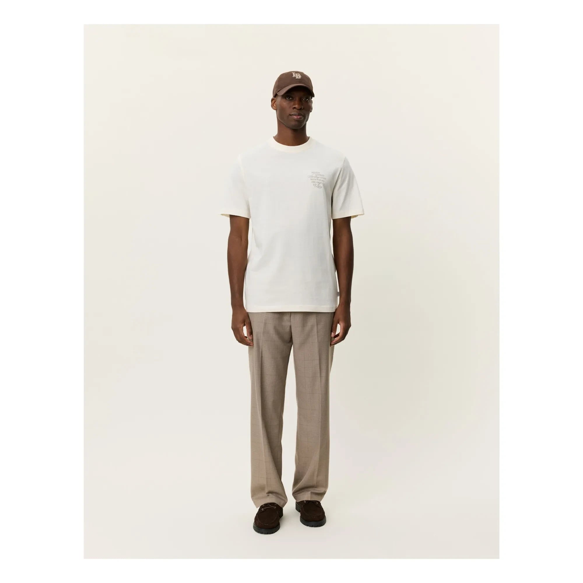 Les Deux - Camiseta Ben Faience de algodón orgánico | Crema
