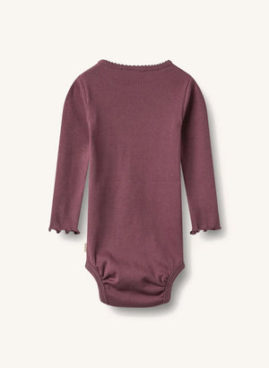 Wheat - Regitze organik pamuk body | Aubergine
