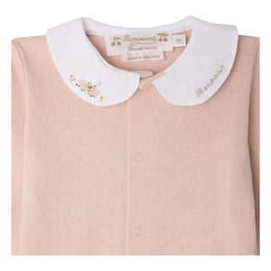 Bonpoint - Pijama Cayla de algodón orgánico con cuello Peter Pan | Melocotón